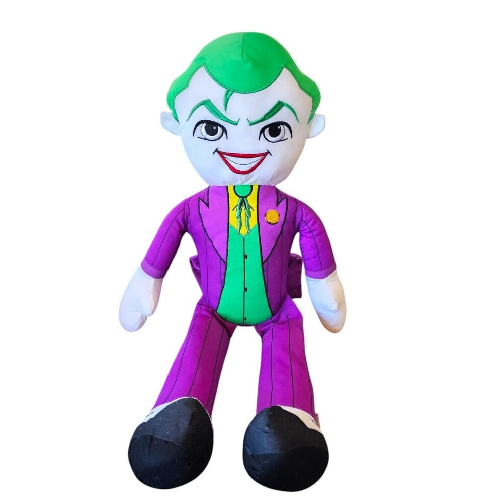 Batman The Joker Large Plush Doll Six Flags 30"‎ Purple HTF RARE